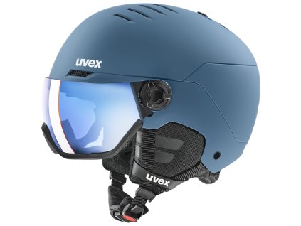 [5662620005] lyžiarska prilba uvex wanted visor stone blue matt (54 58 cm)