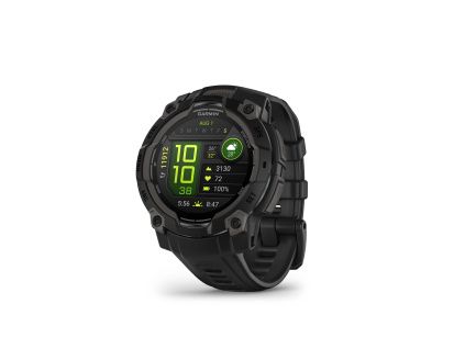 Garmin INSTINCT 3 AMOLED - 45 mm, černá – šikmý pohled zleva