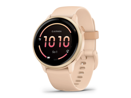 Garmin Vivoactive 6 – růžová varianta z úhlu