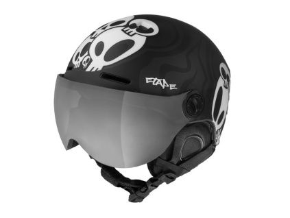 Helma se štítem Etape SPEEDY PRO, černá/bílá mat