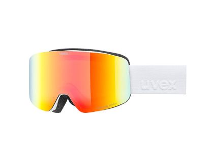 Sjezdové brýle Uvex PWDR FM, bílá/rainbow