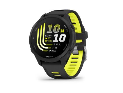 Garmin Forerunner 170 Music, černá – šikmý pohled zleva