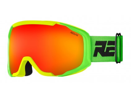 Lyžařské brýle Relax DE-VIL, zelená/žlutá