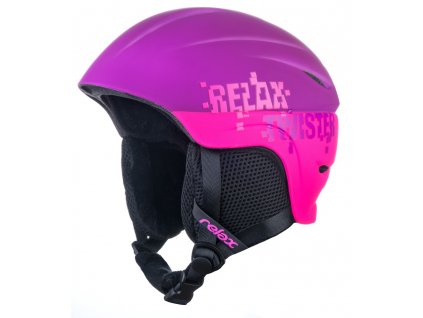 Lyžařská helma Relax TWISTER, fialová/růžová