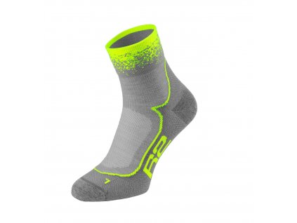 Ponožky R2 GRACE, šedá/neonově žlutá