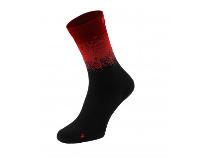 Ponožky R2 STEEP, černá/červená