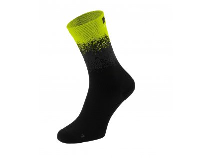 Ponožky R2 STEEP, černá/neonově žlutá