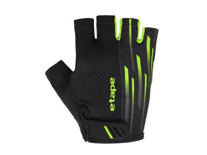 Cyklistické rukavice Etape SPEED, černá/zelená
