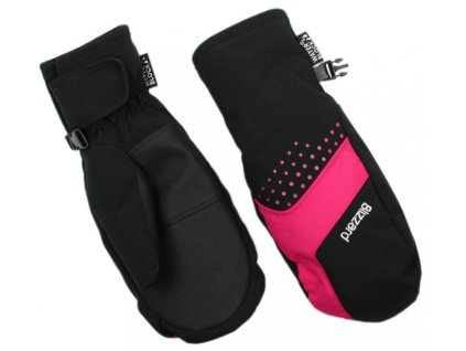 Dětské palčáky Blizzard MITTEN JUNIOR, černá/růžová
