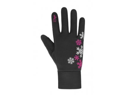 Dětské rukavice Etape PUZZLE WS, černá/růžová