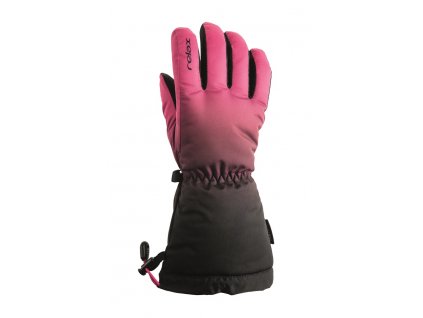 Dětské zimní rukavice Relax PUZZY, růžová/černá