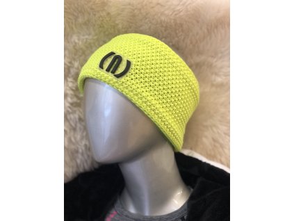 12068 neon crochet headband patch yellow fluo
