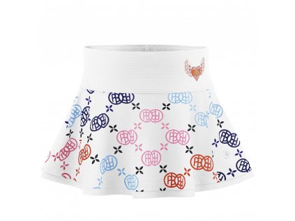 POIVRE BLANC S23-2129-BBGL/M SKORT MONOGRAM WHITE