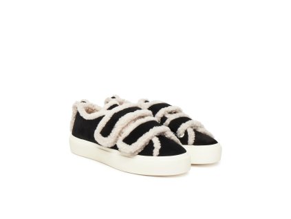 inuikii sneakersy shearling low velcro 1001 001 0231 cerna 0000305626608