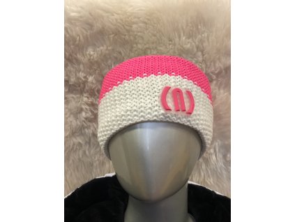 12074 1 neon crochet colour headband pink fluo white