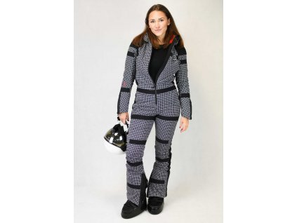 ONEMORE 441 SOFTSHELL ONE PIECE SKI SUIT WOMAN LOGO WHITE MINIBLACKBLACK 0D441YL 29BB 4