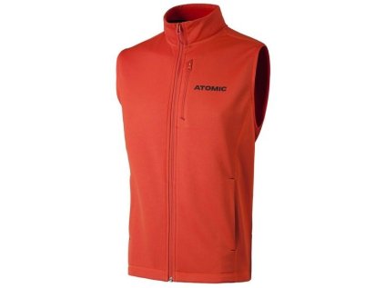 atomic alps fleece vest bright red vel l