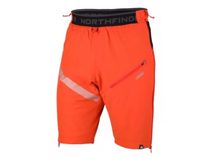 Pánské skialp šortky celorozepínací zateplující Polartec® Northfinder KOSIARE redorange