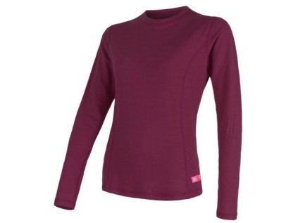 23677 sensor merino double face damske triko dl rukav lilla