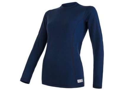 23680 4 sensor merino double face damske triko dl rukav deep blue