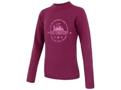 23743 sensor merino double face territory detske triko dl rukav lilla