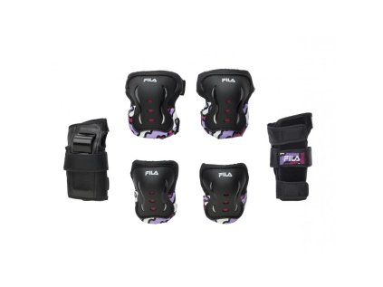 exisport divci chranice na brusle fila skates jr girl fp gears blk pnk