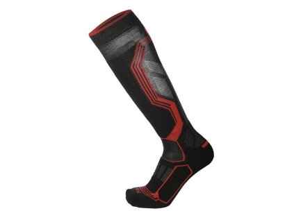 Lyžařské Ponožky Mico CALZA SKI WARM CONTROL MEDIUM WEIGHT černo červené
