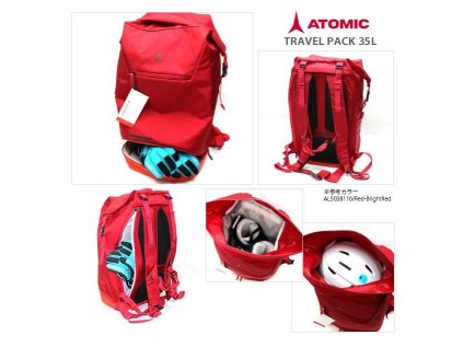 atomic bag travel pack 35 l red br red