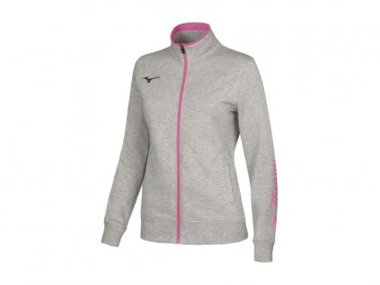 85152 damska mikina mizuno sweat fz jacket 32ec720914 heather grey
