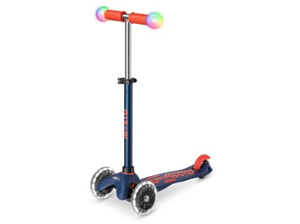 Koloběžka Mini Micro Deluxe LED navy blue