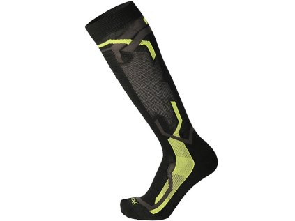 Ponožky Mico Calza Ski Warm Control Nero Giallo Fluo