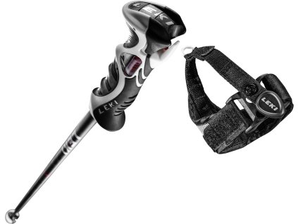Leki Bold Lite S black-fluorescent red-white