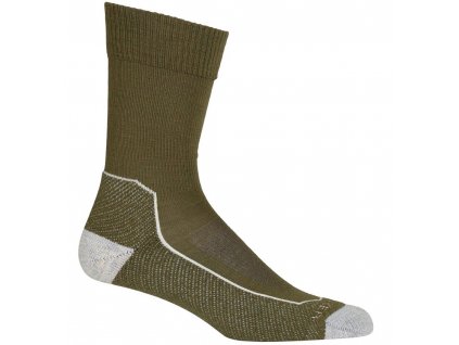 Icebreaker Women Hike+ Light Crew - Loden/Blizzard Heather
