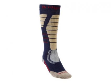 ponozky bridgedale ski easy on navy sand 232 l 9 11 5 uk