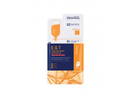 MEDIHEAL E.G.T TIMETOX MASK AMPOULEX 25ml3ml1kus 2kroková spevňujúca plátenná pleťová maska