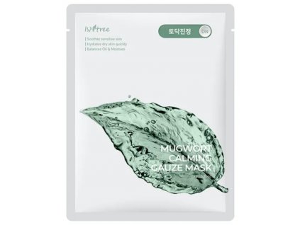 ISNTREE SPOT SAVER MUGWORT GAUZE MASK 23g1kus upokojujúca plátenná