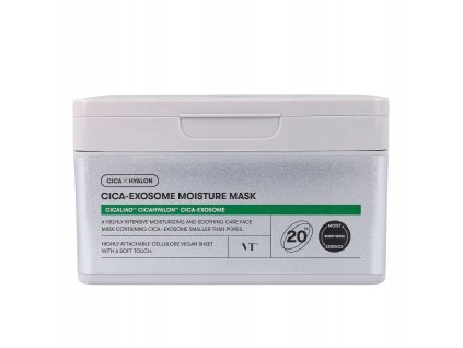 VT Cosmetics Cica Exosome Moisture Mask 20ks hydratacne masky box