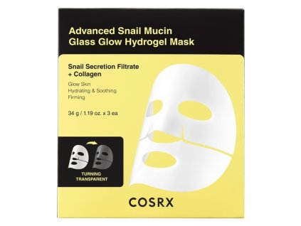 COSRX Advanced Snail Mucin Glass Glow Hydrogel Mask 34gx3ks, skinlovers.sk