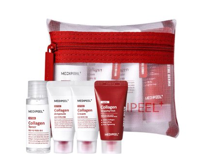 MEDI PEEL Red Lacto Collagen Skin Care Trial Kit (toner 30ml + ampule 15ml + cream 15ml + mask 15ml), skinlovers.sk