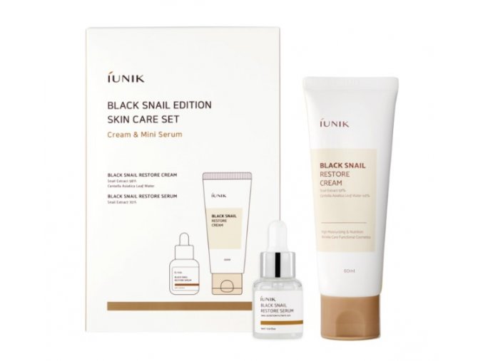 iunik black snail edition skincare set 2in1