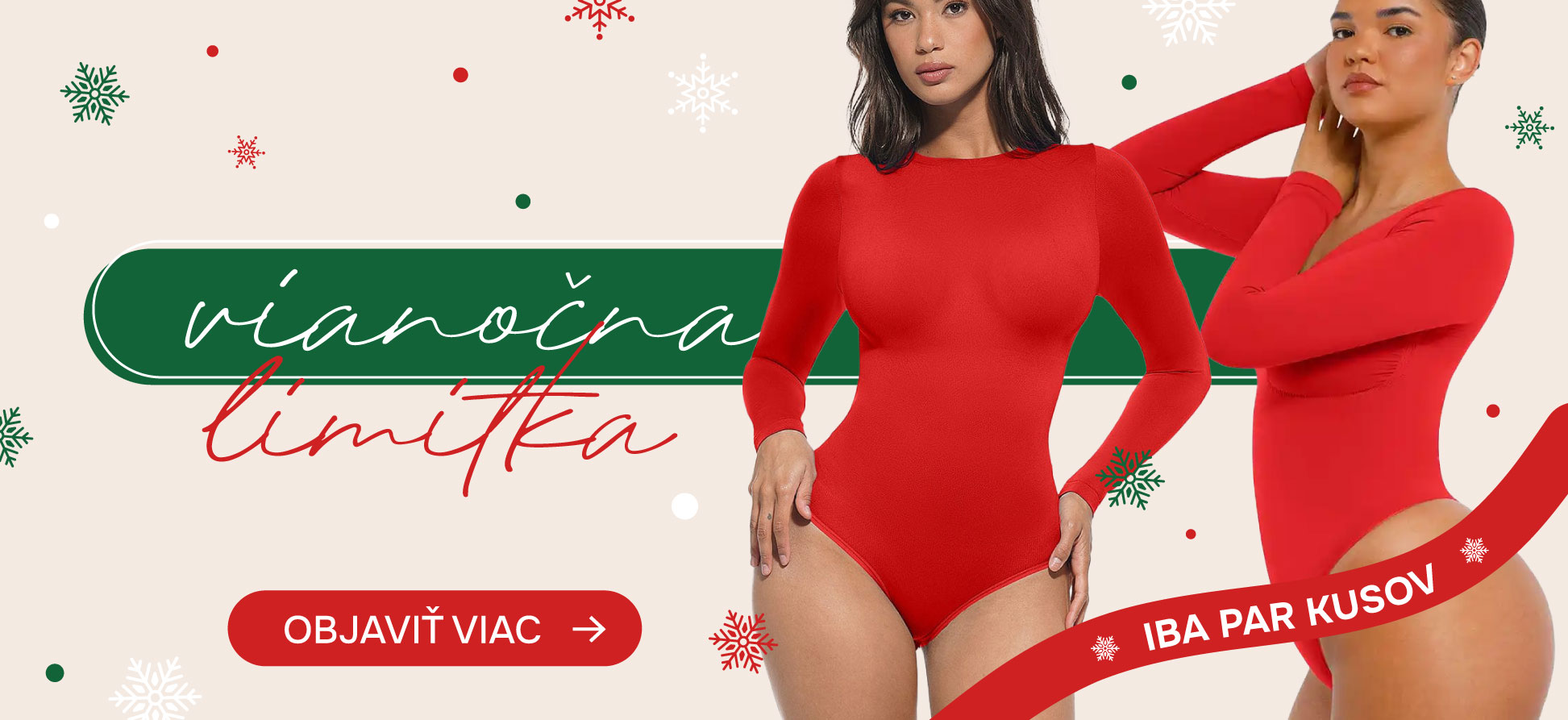 Vianočná limitka - červená kolekcia shapewear