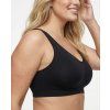 Bezšvová tvarujúca podprsenka bez kostíc so širokými ramienkami, ČIERNA