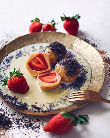 Ovocné tvarohové knedlíky