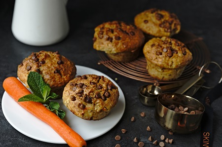 Mrkvové muffiny s čokoládou