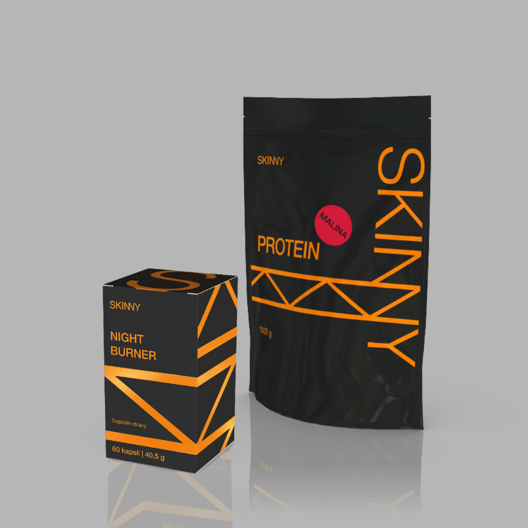 NIGHT BURNER + PROTEÍN podľa vlastného výberu Vyberte příchuť proteinu: Malina