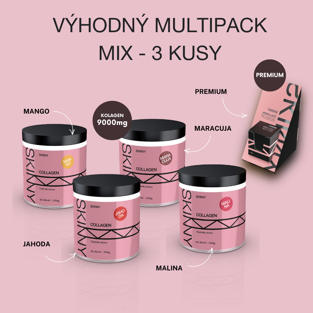 VÝHODNÝ COLLAGEN MULTIPACK - 3 kusy Príchuť kolagénu 1: Malina, Príchuť kolagénu 2: Malina, Príchuť kolagénu 3: Malina