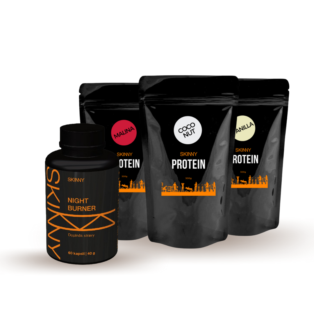 Prenasleduje vás večer chuť na niečo?! NIGHT BURNER + PROTEÍN 300g coconut, vanilla, malina Příchuť proteinu 1: Čokoláda, Příchuť proteinu 2: Vanilka,…