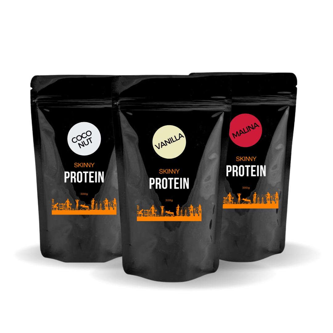 MIX tých najlepších PROTEÍNOV 3x 300g Příchuť proteinu 1: Malina, Příchuť proteinu 2: Kokos, Příchuť proteinu 3: Vanilka