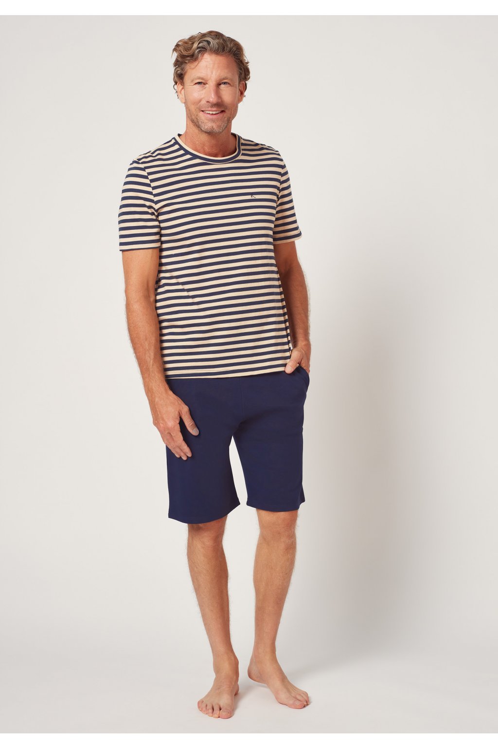 Pyžama Krátka (Farba sky sand stripes-h115, Veľkosť XXL)