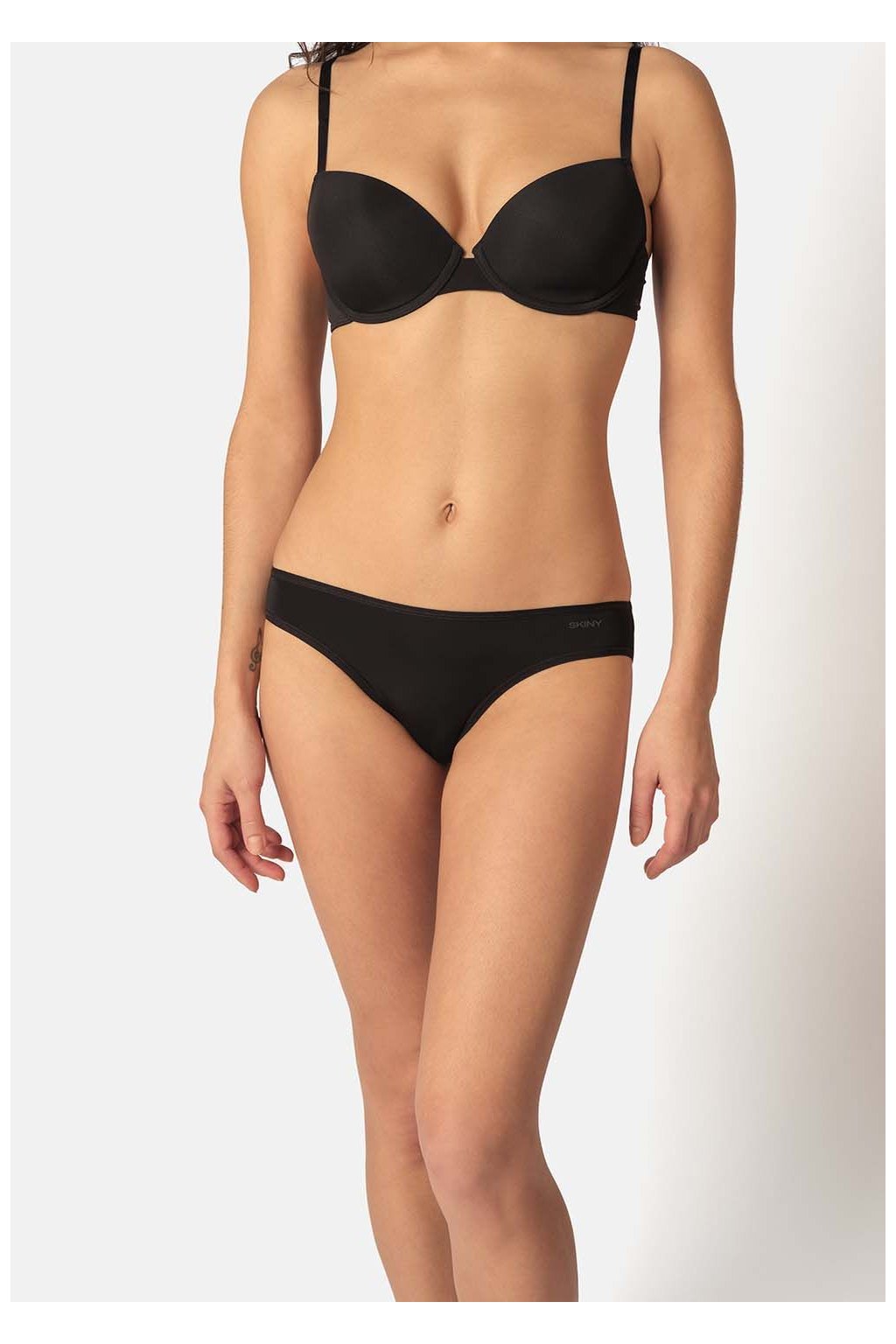 SKINY dámske nohavičky Rio 2-balenie Micro Advantage B25 - black (Farba black-7665, Veľkosť 44)
